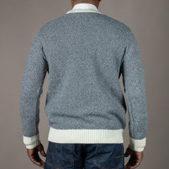 G.R.P.Crew Neck TEC7 Ecru-BluePulloverBritish Parts Luzern