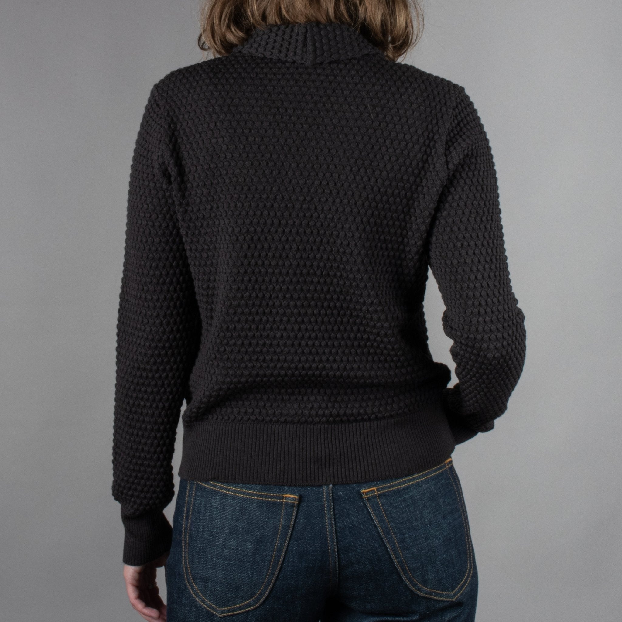 G.R.P.Damen Strickjacke mit Schalkragen BraunStrickjackeBritish Parts Luzern