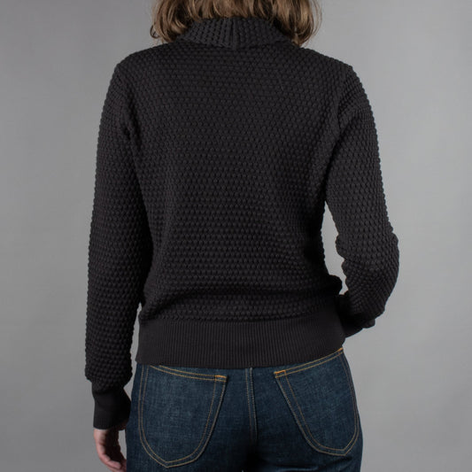 G.R.P. Women's Cardigan with Shawl Collar, Brown Cardigan, British Parts Lucerne