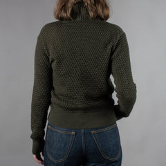 G.R.P.Damen Strickjacke mit Schalkragen GrünStrickjackeBritish Parts Luzern
