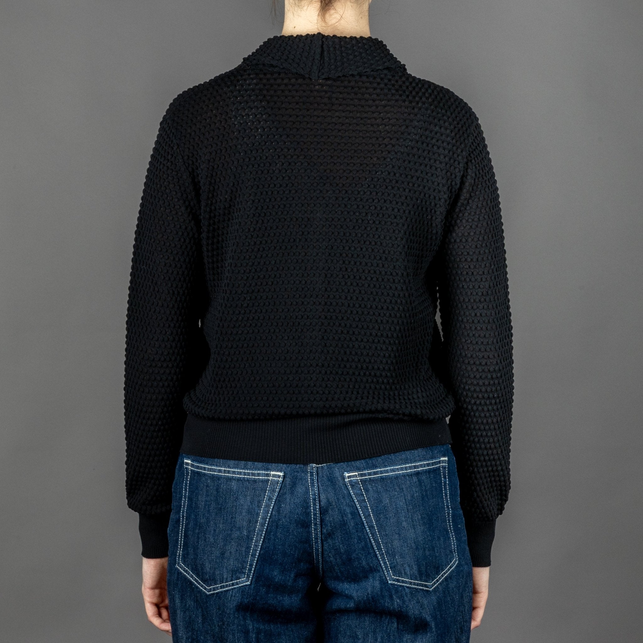 G.R.P.Damen Strickjacke mit Schalkragen SchwarzStrickjackeBritish Parts Luzern