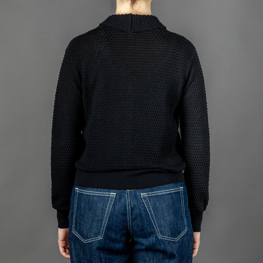 G.R.P.Damen Strickjacke mit Schalkragen SchwarzStrickjackeBritish Parts Luzern