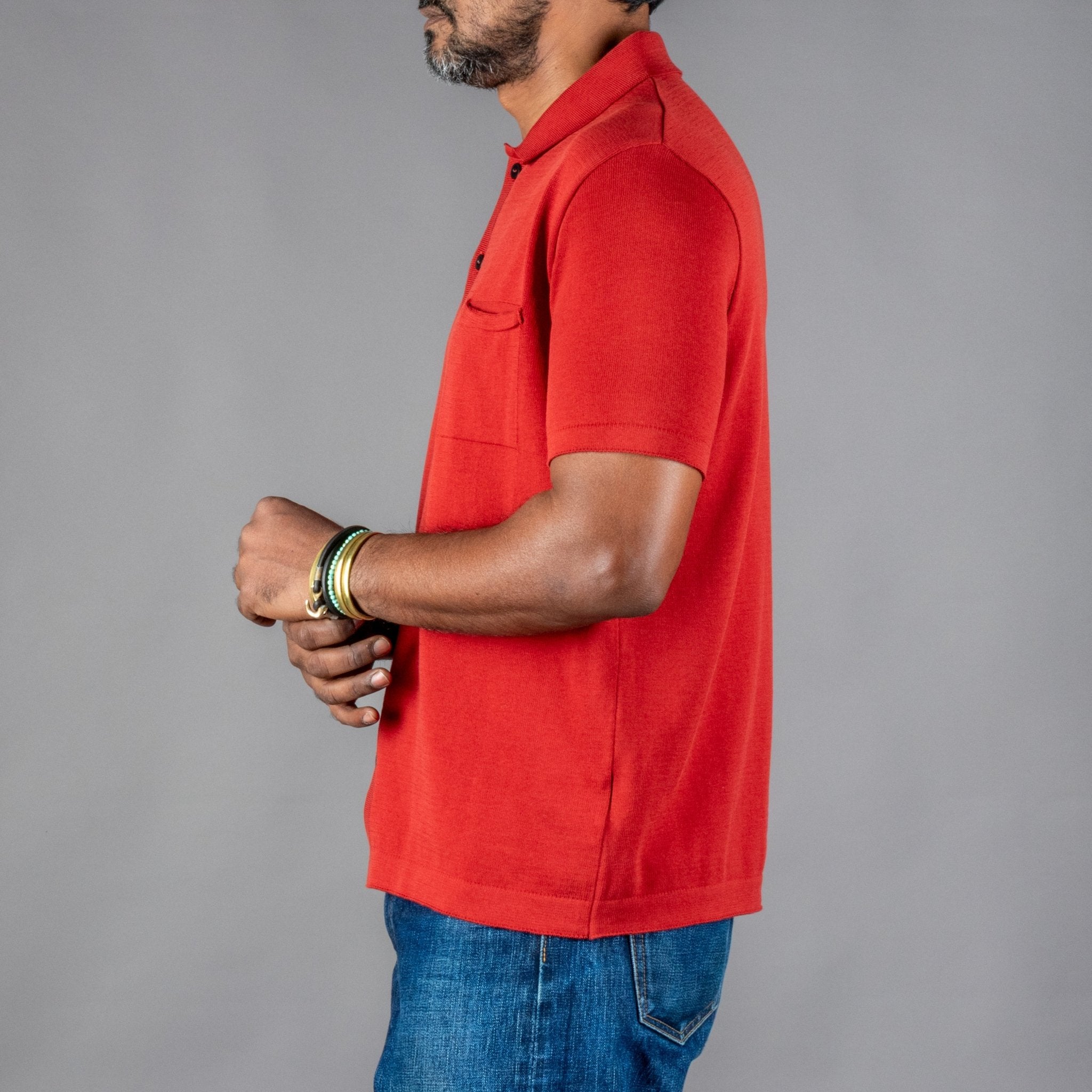 G.R.P.Gestricktes Kurzarm Hemd RustHemdBritish Parts Luzern