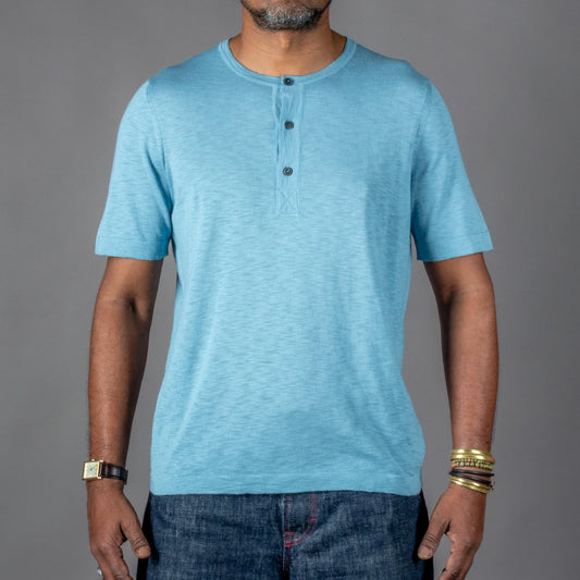 G.R.P.Henley Kurzarm HellblauT-ShirtBritish Parts Luzern