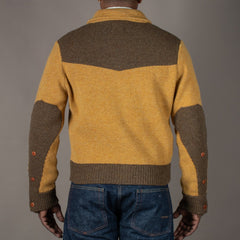 G.R.P.Max 3 kurze Merino Strickjacke Ocher-BrownStrickjackeBritish Parts Luzern