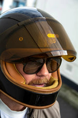 HedonHeroine Racer 2.0 Motorradhelm Macadamia 22.06HelmBritish Parts Luzern