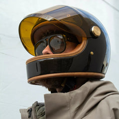 HedonHeroine Racer 2.0 Motorradhelm Macadamia 22.06HelmBritish Parts Luzern