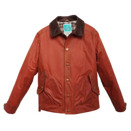 Hidden AcesPollux Padded Wachsjacke in Brick RedJackenBritish Parts Luzern