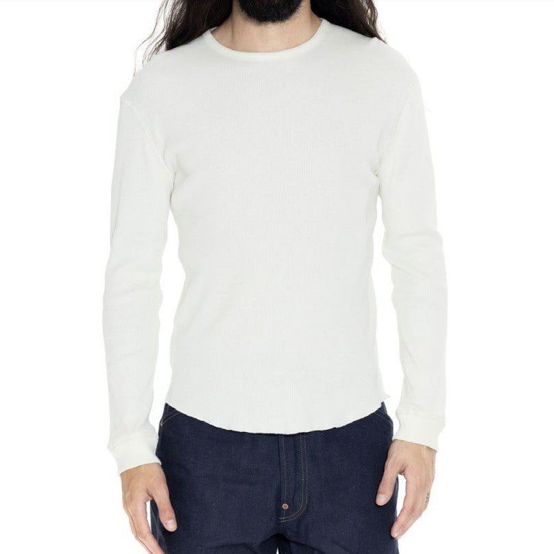 IndigoferaClyde Longsleeve Ripp Shirt in Cocatoo weissHenleyBritish Parts Luzern