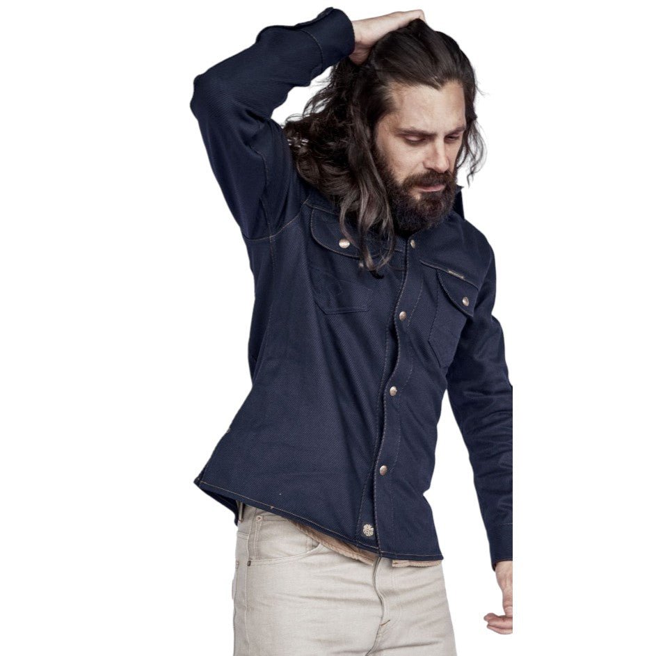 IndigoferaCopeland Overshirt aus Karsey Cotton in NavyblauOvershirtBritish Parts Luzern