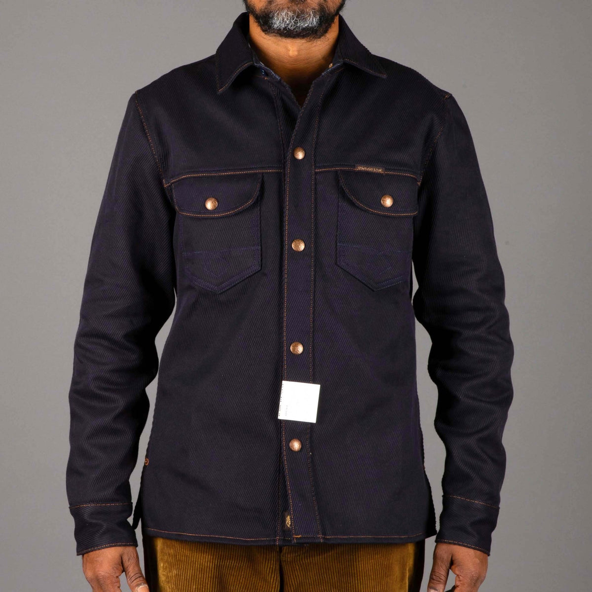 IndigoferaCopeland Overshirt aus Karsey Cotton in NavyblauOvershirtBritish Parts Luzern