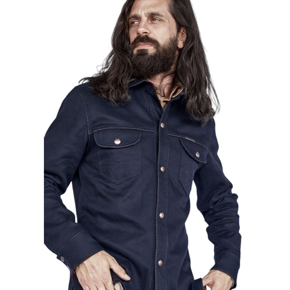 IndigoferaCopeland Overshirt aus Karsey Cotton in NavyblauOvershirtBritish Parts Luzern