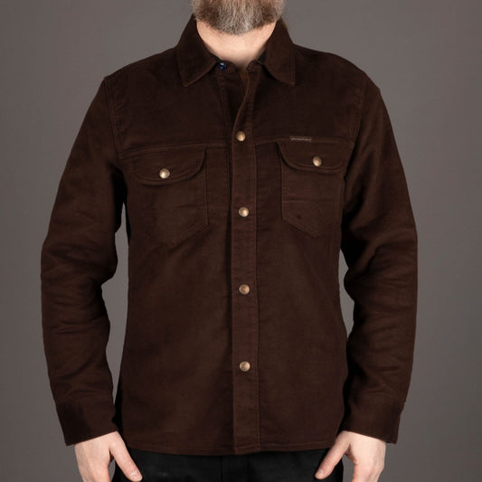 IndigoferaCopeland Overshirt aus Moleskin in Dark BrownOvershirtBritish Parts Luzern