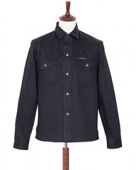 IndigoferaCopeland Overshirt aus Selvedge Denim in Gunpowder BlackOvershirtBritish Parts Luzern