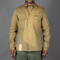 IndigoferaCopeland Overshirt Root Stripe Beige / IndigoOvershirtBritish Parts Luzern