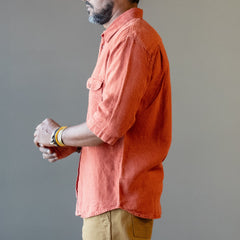 Indigofera Delray Shirt, Linen Rust Shirt, British Parts Lucerne