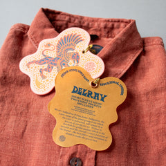 Indigofera Delray Shirt, Linen Rust Shirt, British Parts Lucerne