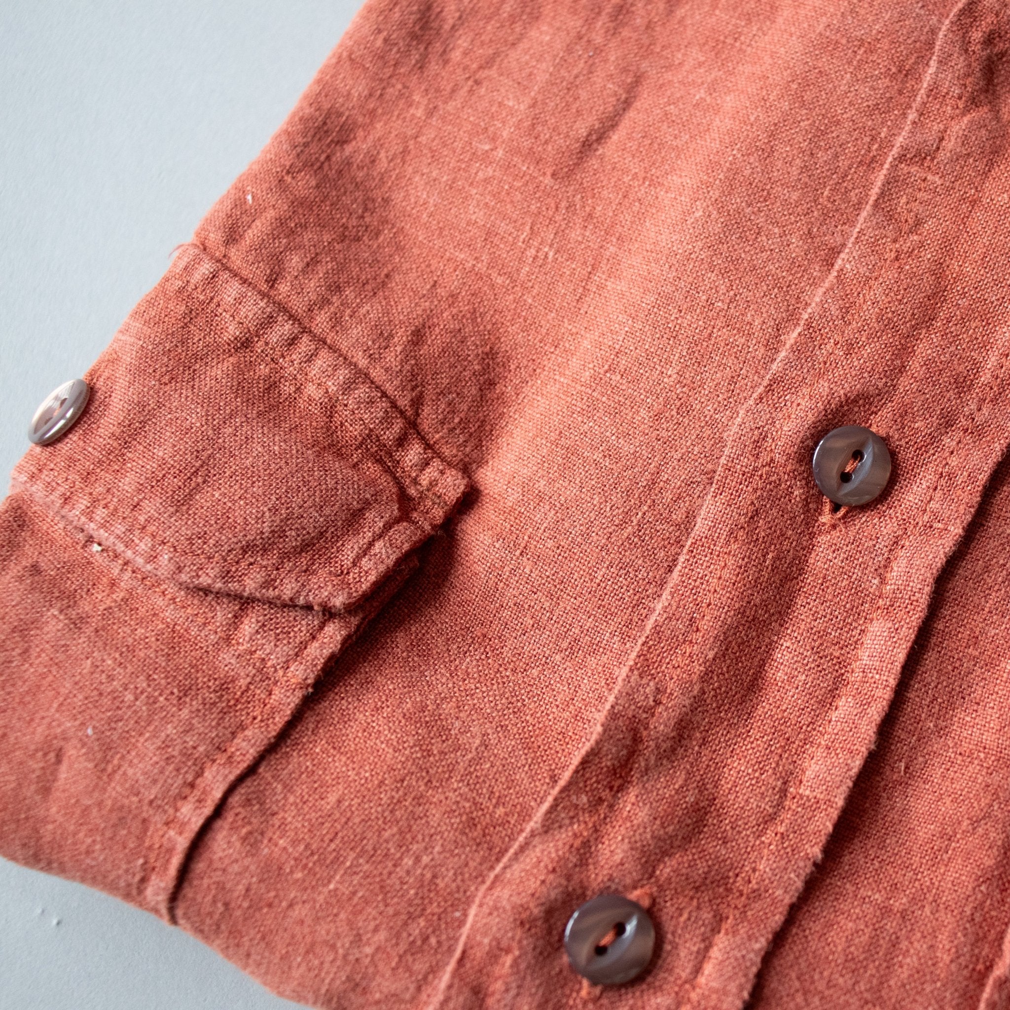 Indigofera Delray Shirt, Linen Rust Shirt, British Parts Lucerne