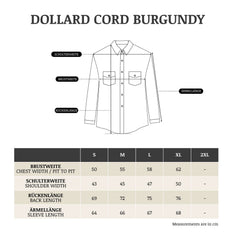 IndigoferaDollard Shirt Cotton Corduroy BurgundyHemdBritish Parts Luzern