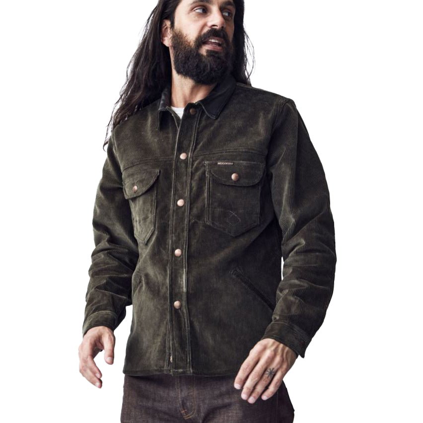 IndigoferaFargo Trucker Jacke aus Cord in GrünJackenBritish Parts Luzern