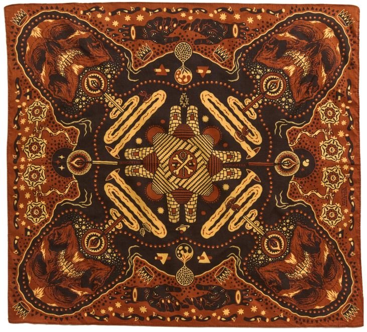 IndigoferaTarot XIII Bandana Red / BrownHalstuchBritish Parts Luzern