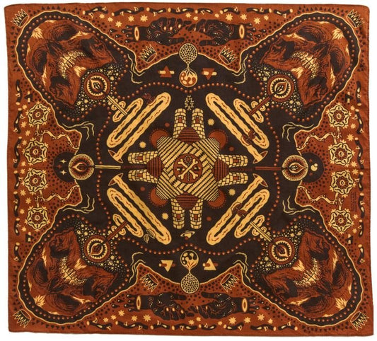 IndigoferaTarot XIII Bandana Red / BrownHalstuchBritish Parts Luzern
