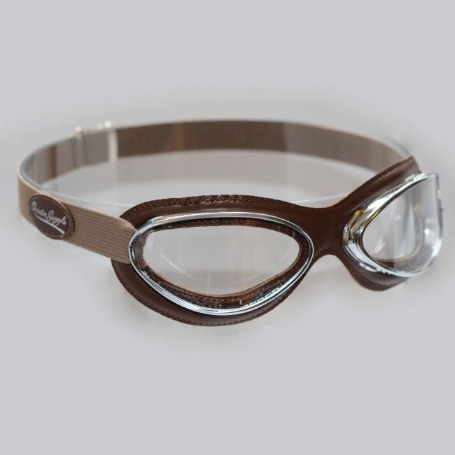 Léon Jeantet Aviator GogglesCabrio - /Fliegerbrille 4602 Braun ChromCabriobrilleBritish Parts Luzern