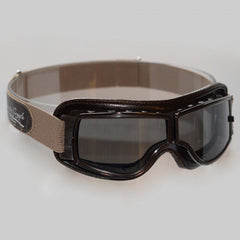 Léon Jeantet Aviator GogglesMotorradbrille T2 in braun (für Brillenträger)MotorradbrilleBritish Parts Luzern