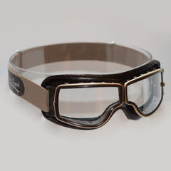 Léon Jeantet Aviator GogglesMotorradbrille T2 in braun (für Brillenträger)MotorradbrilleBritish Parts Luzern