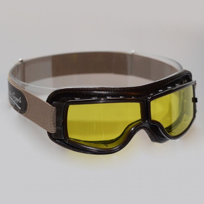 Léon Jeantet Aviator GogglesMotorradbrille T2 in braun (für Brillenträger)MotorradbrilleBritish Parts Luzern