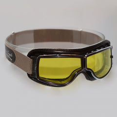 Léon Jeantet Aviator GogglesMotorradbrille T2 in braun (für Brillenträger)MotorradbrilleBritish Parts Luzern