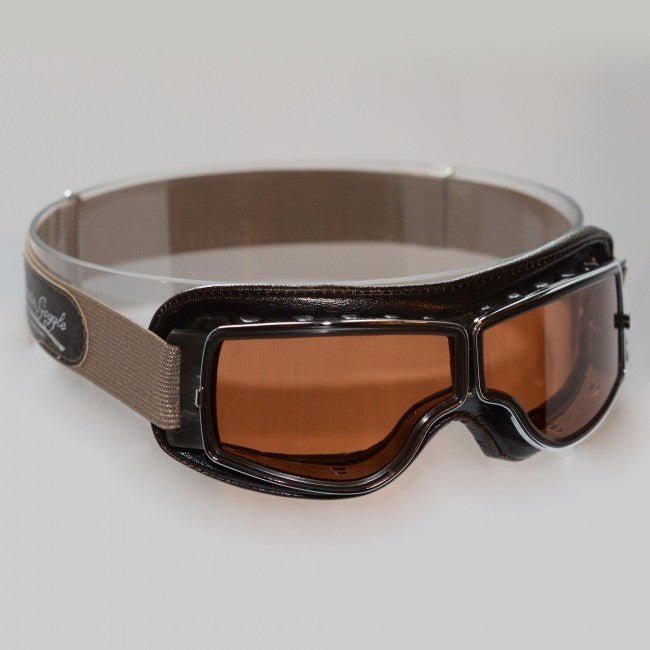 Léon Jeantet Aviator GogglesMotorradbrille T2 in braun (für Brillenträger)MotorradbrilleBritish Parts Luzern