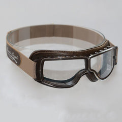 Léon Jeantet Aviator GogglesMotorradbrille T2 in braun (für Brillenträger)MotorradbrilleBritish Parts Luzern