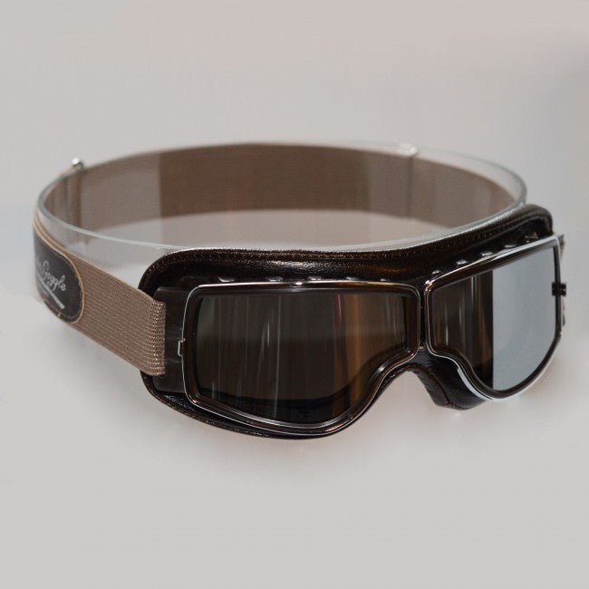 Léon Jeantet Aviator GogglesMotorradbrille T2 in braun (für Brillenträger)MotorradbrilleBritish Parts Luzern