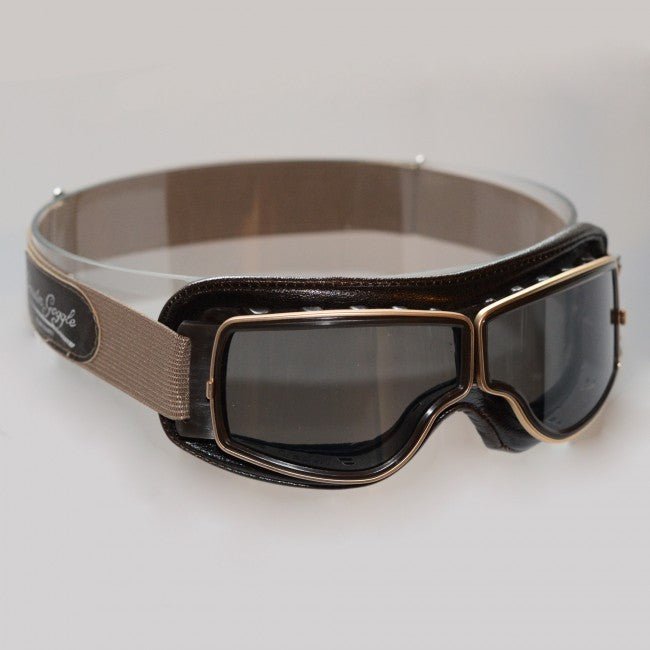 Léon Jeantet Aviator GogglesMotorradbrille T2 in braun (für Brillenträger)MotorradbrilleBritish Parts Luzern