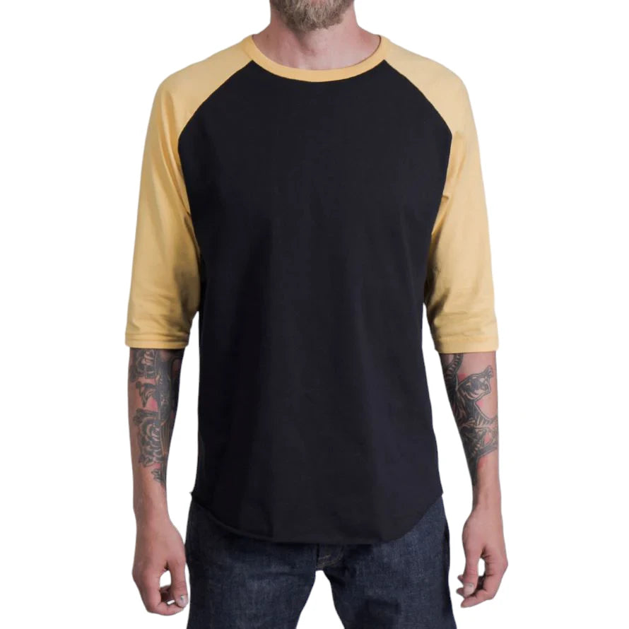 Leon Shirt in Marshall schwarz / Desert Sun gelb