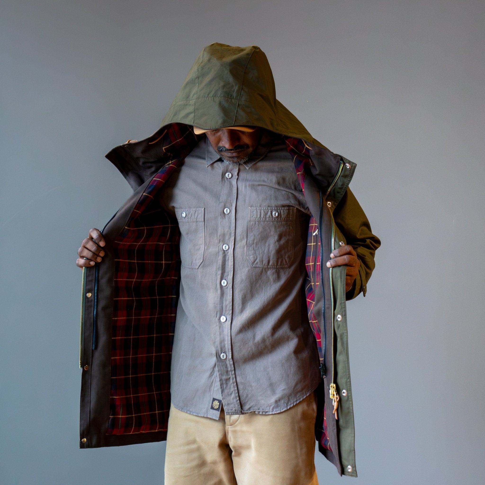 Manifattura CeccarelliLined All Weather Coat 7090 Military GreenJackenBritish Parts Luzern