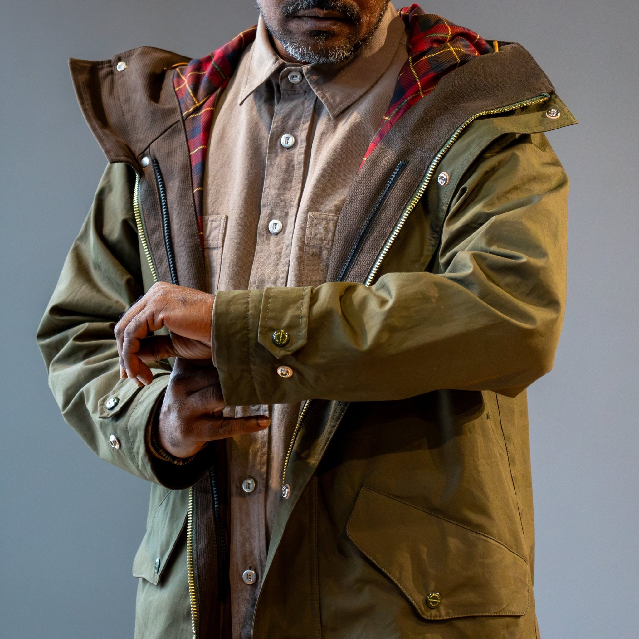 Manifattura CeccarelliLined All Weather Coat 7090 Military GreenJackenBritish Parts Luzern