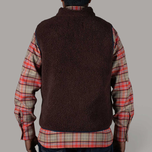 Manifattura CeccarelliTeddy Wool Vest braun/navyJackenBritish Parts Luzern