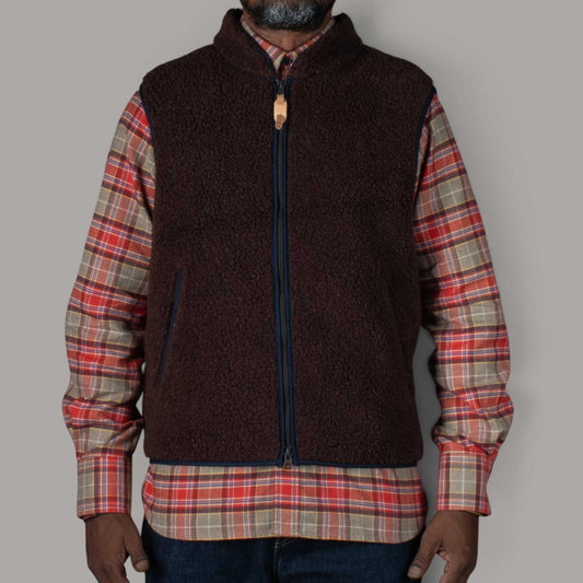 Manifattura CeccarelliTeddy Wool Vest braun/navyJackenBritish Parts Luzern