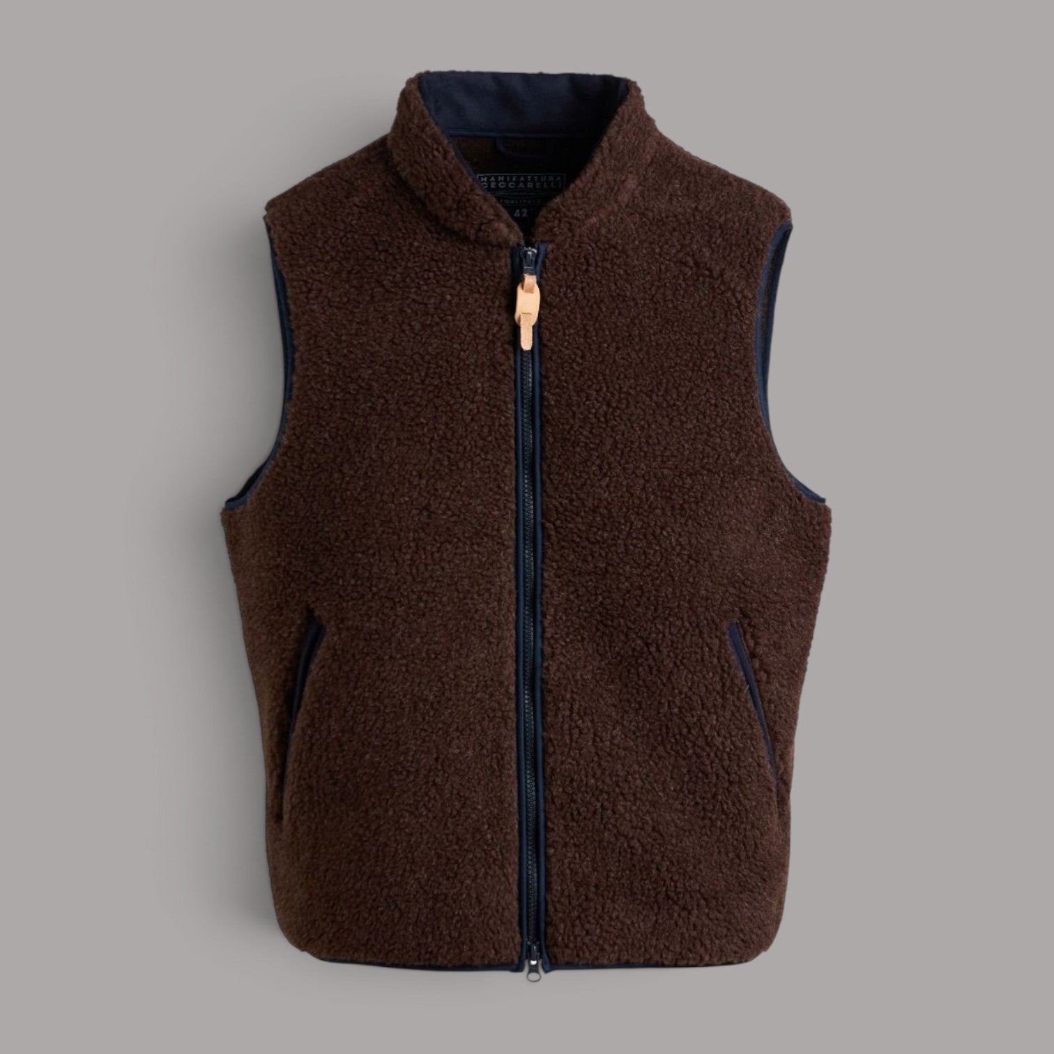 Manifattura CeccarelliTeddy Wool Vest braun/navyJackenBritish Parts Luzern