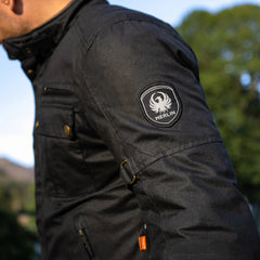 MerlinBarton II Wax Cotton Motorradjacke in schwarzMotorradjackeBritish Parts Luzern