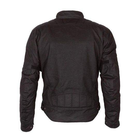 MerlinBarton II Wax Cotton Motorradjacke in schwarzMotorradjackeBritish Parts Luzern