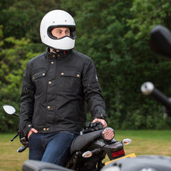 MerlinBarton II Wax Cotton Motorradjacke in schwarzMotorradjackeBritish Parts Luzern