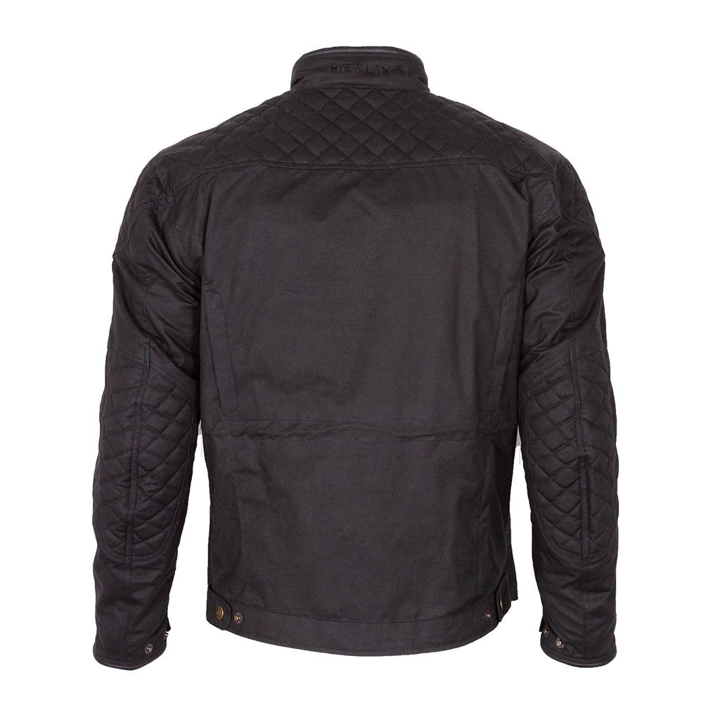 MerlinYoxall II Wax Cotton Motorradjacke in schwarzMotorradjackeBritish Parts Luzern