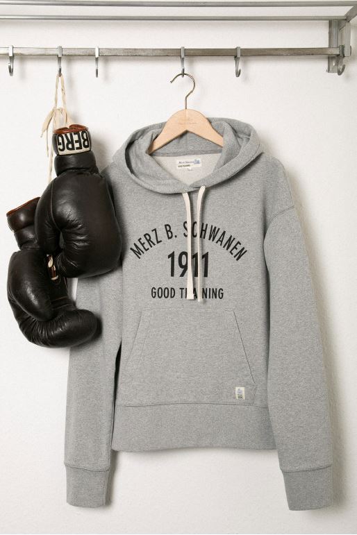 Merz b. Schwanen1911 Good Training Hoodie in grau melangePulloverBritish Parts Luzern