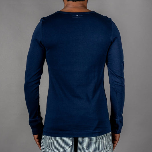 Merz b. Schwanen206 Knopfleistenhemd tintenblauHenleyBritish Parts Luzern