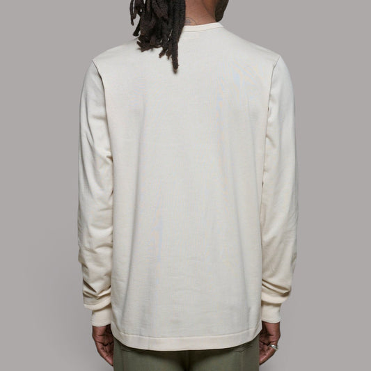 Merz b. Schwanen2M06 Mid-Century Machine Refined Fit Long Sleeve Henley NatureHenleyBritish Parts Luzern
