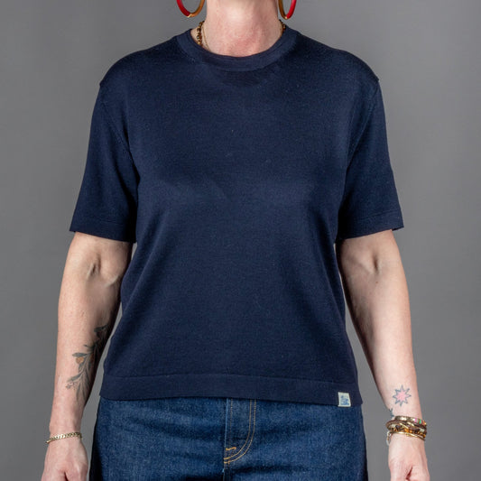 Merz b. Women's b. T-Shirt, Merino, Dark Navy T-Shirt British Parts Lucerne