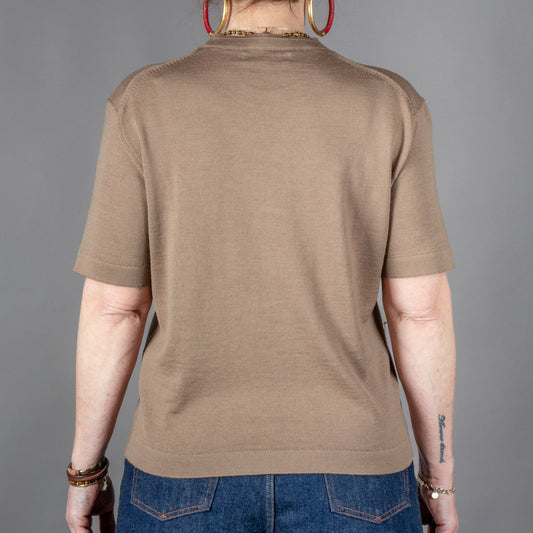 Merz b. Women's b. T-Shirt Merino Shore Sand T-Shirt British Parts Lucerne